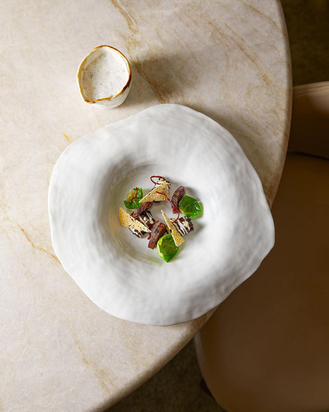 Set of 2 Deep Dinner Plates / Indulge Nº7 / White