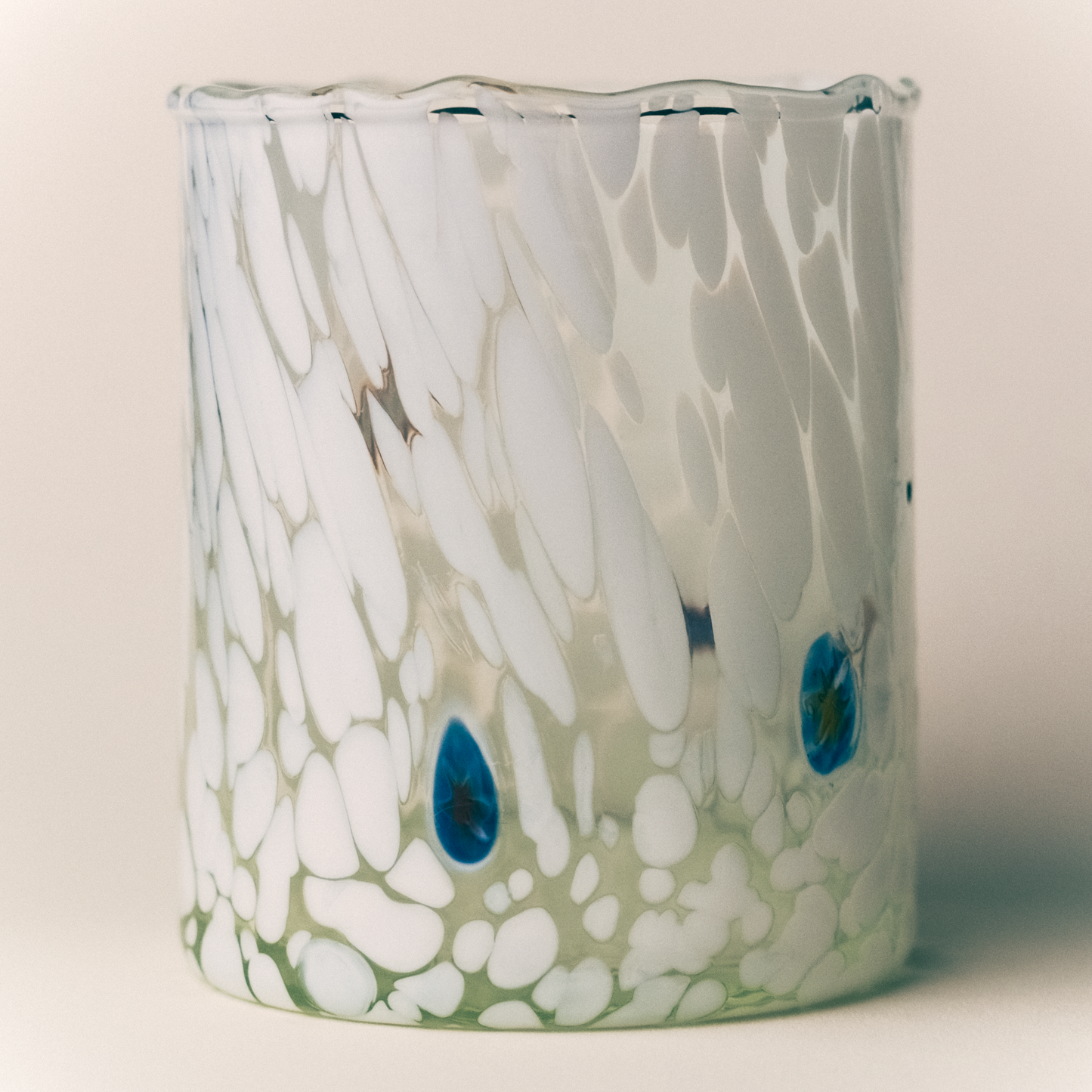 Murano Glass Tumbler, White