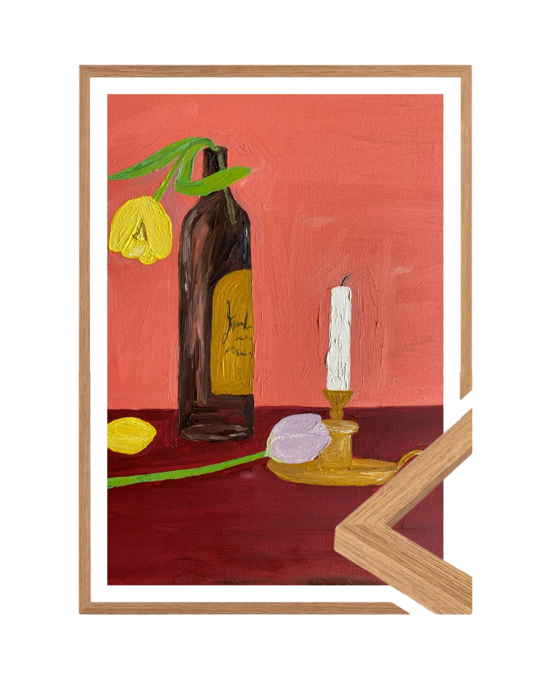 Candles, Wine and Flowers Fine Art Print