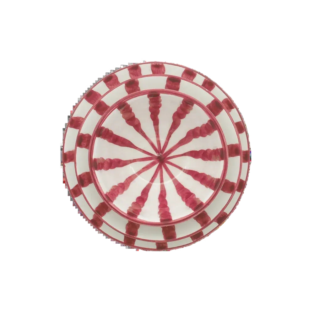 Wave Dinner Set - Grenadine - 3 Piece