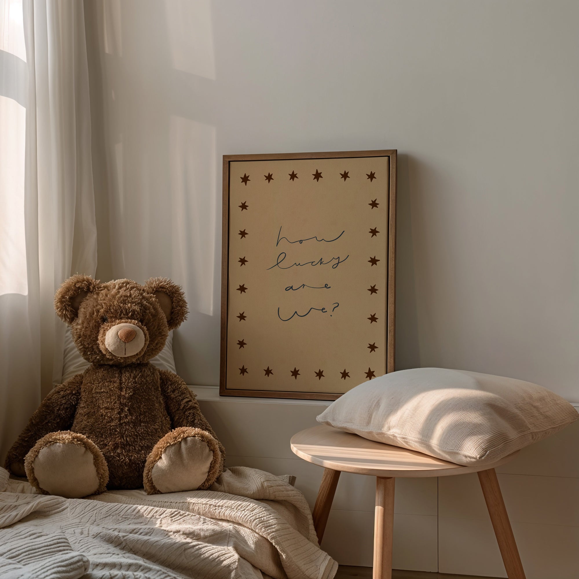 How Lucky Are We | Nursery Print | UNFRAMED