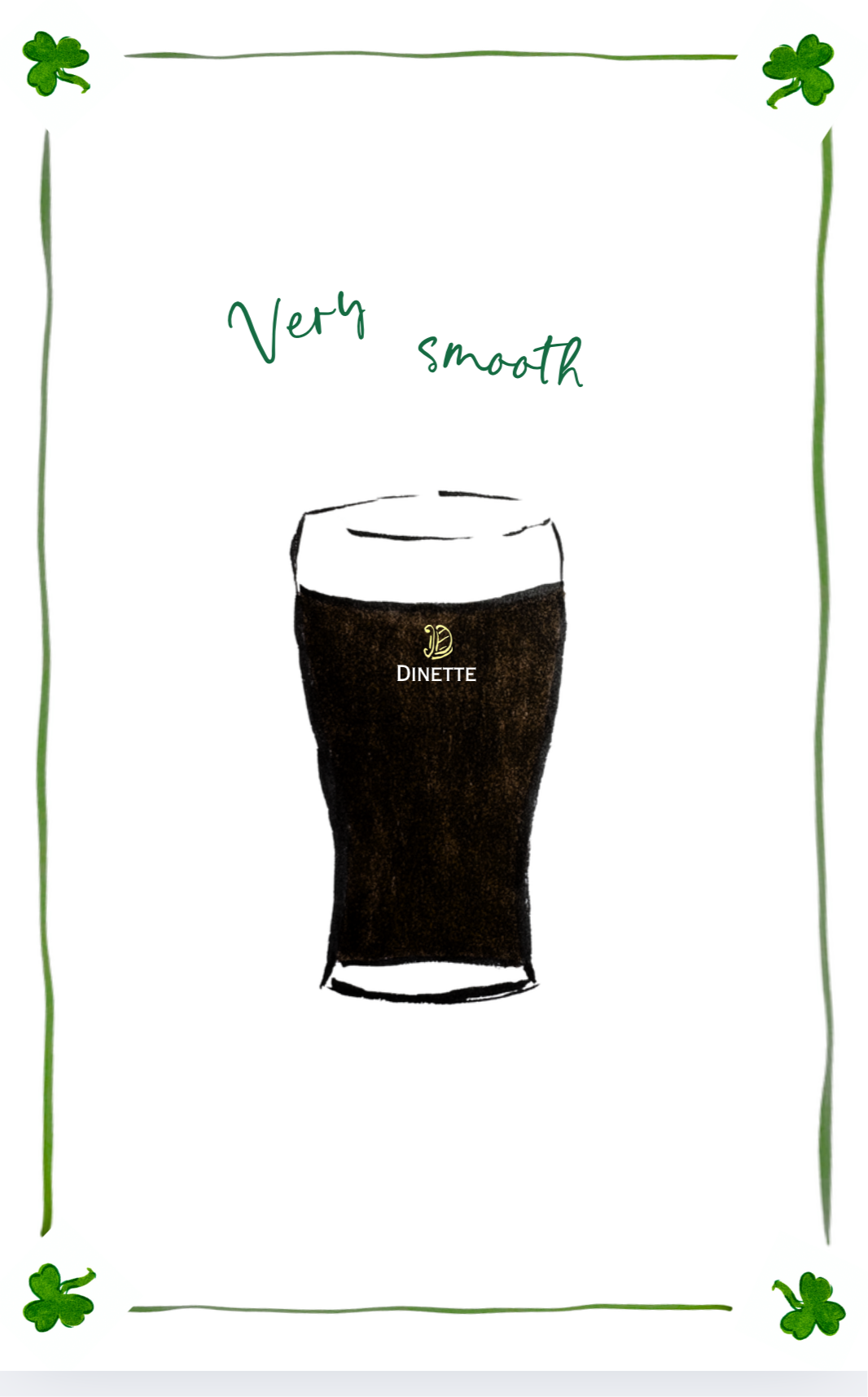 Very Smooth - Irish Stout Linen Teatowel