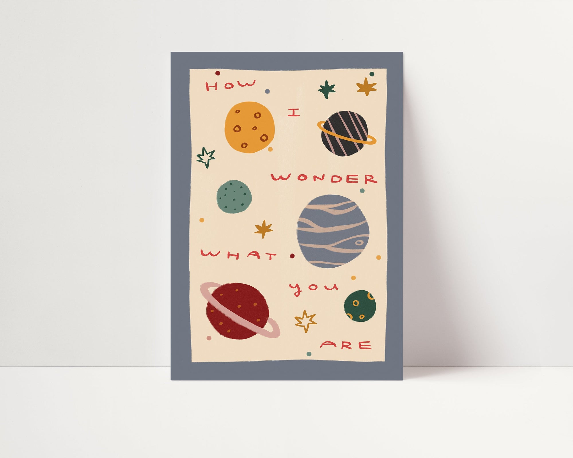 Planets And Stars | Playroom Print | UNFRAMED
