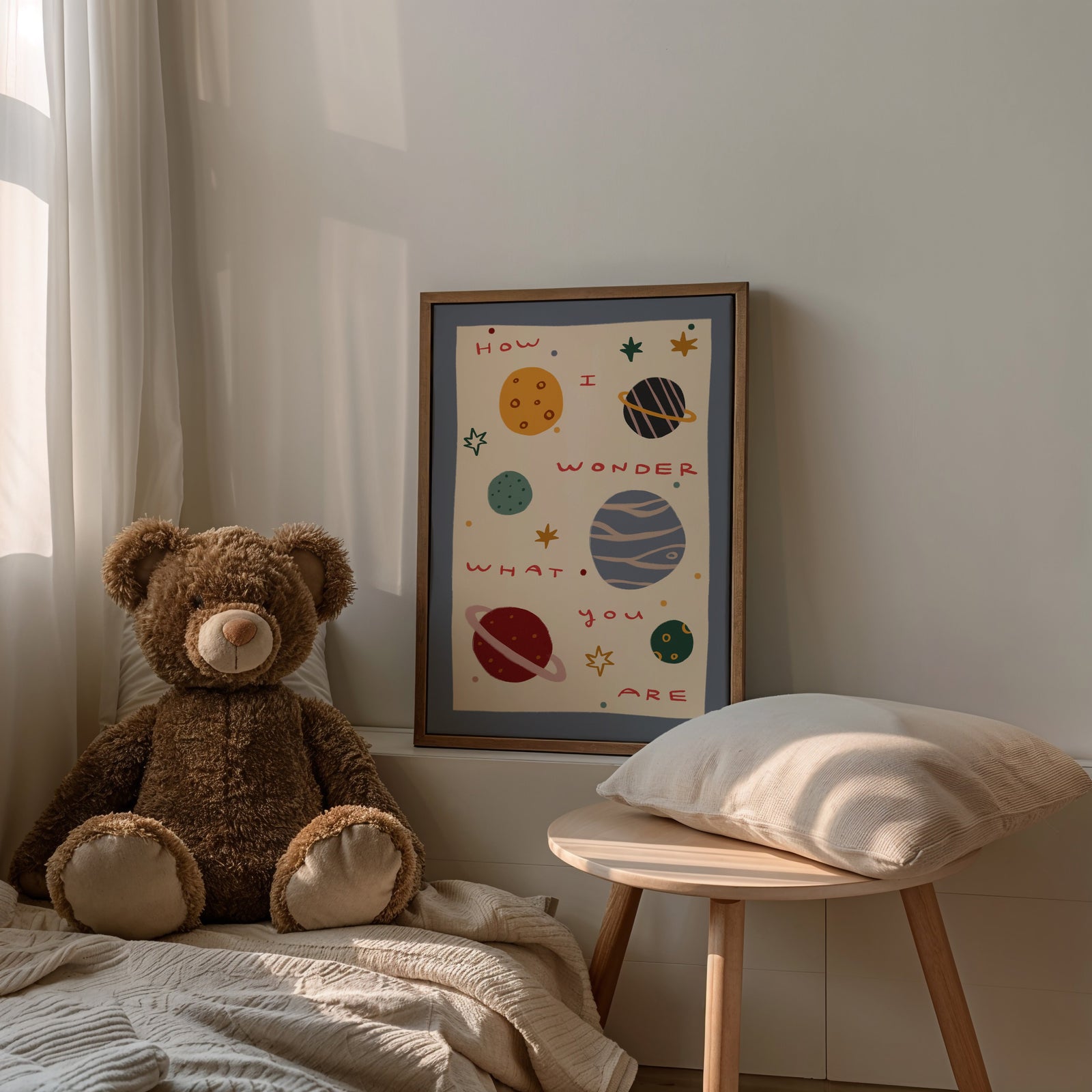 Planets And Stars | Playroom Print | UNFRAMED