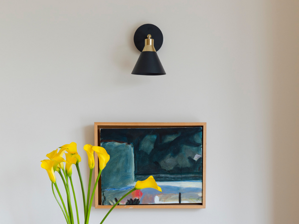 Charcoal Cone Wall Light