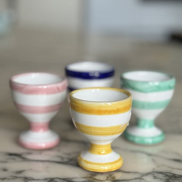 Green Stripe Egg Cup