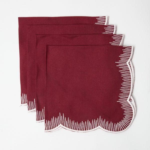 Maroon Harry Napkins (set of 4)
