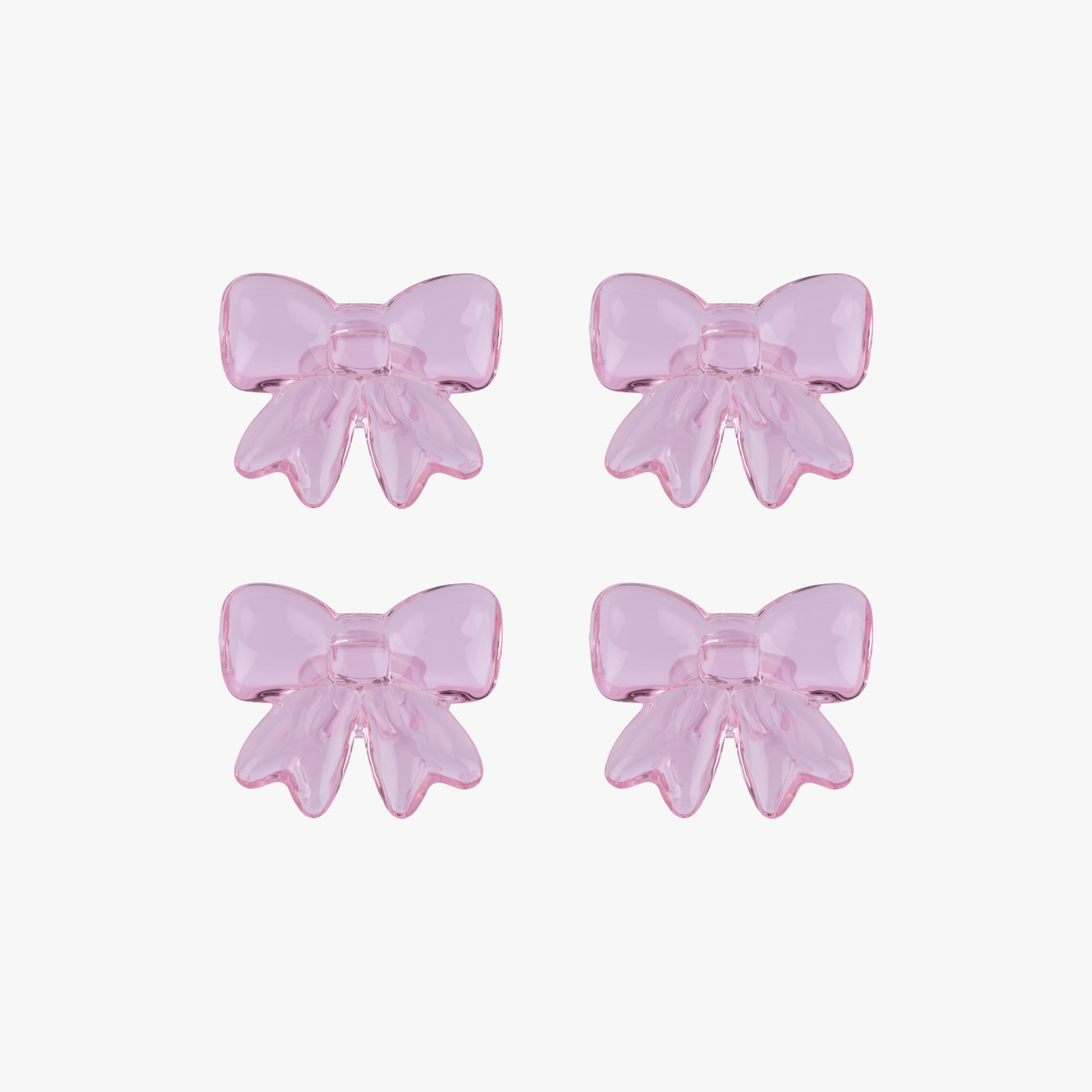 Bow Napkin Ring Pink Set of Four