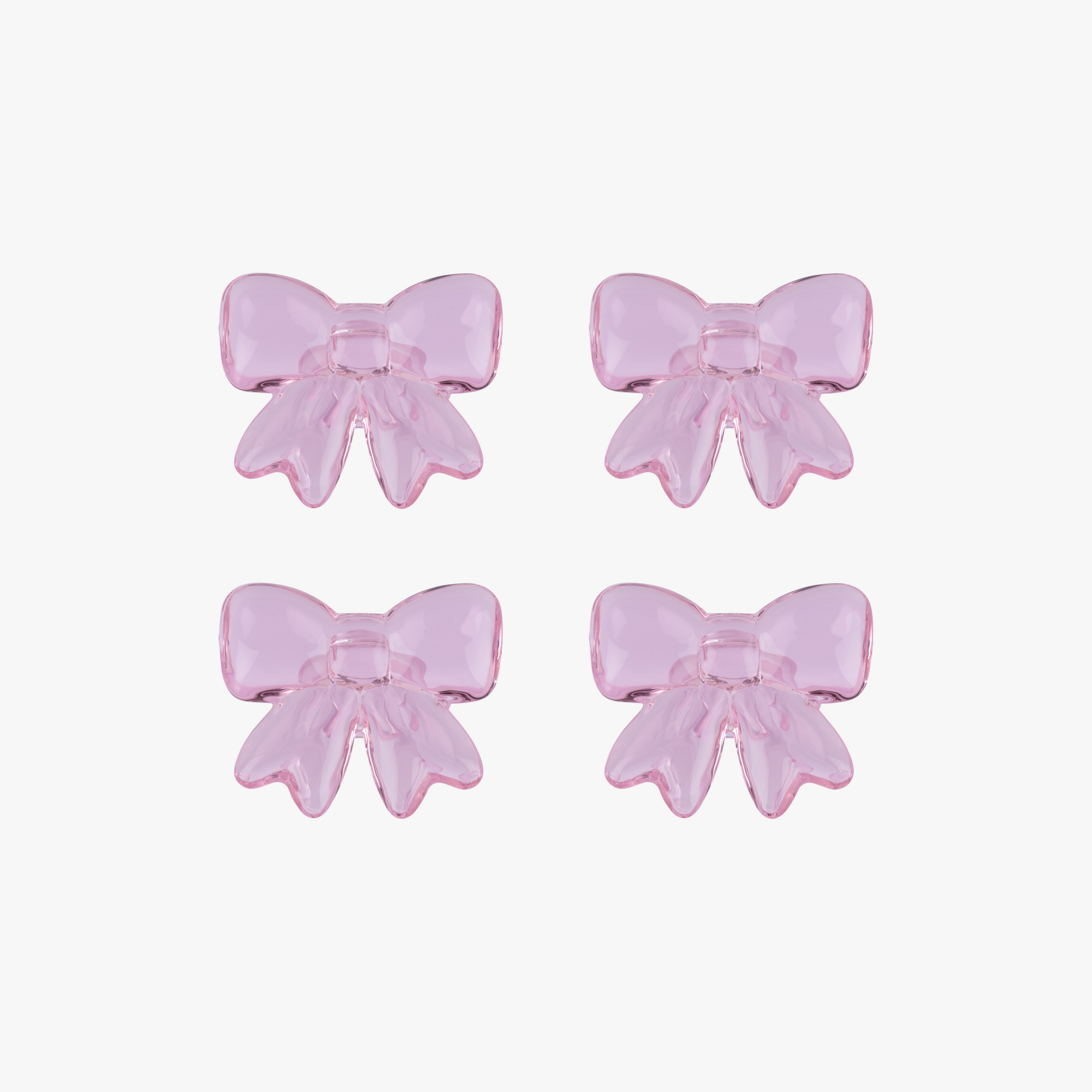 Bow Napkin Ring Pink Set of Four