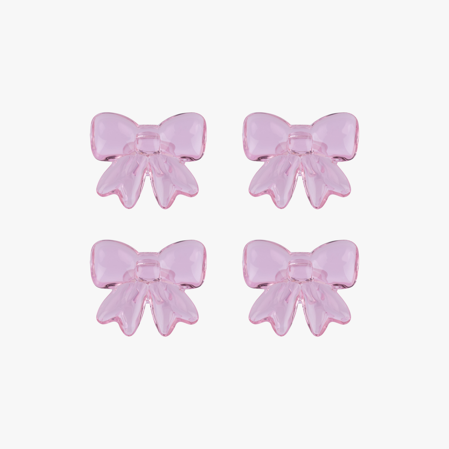 Bow Napkin Ring Pink Set of Four