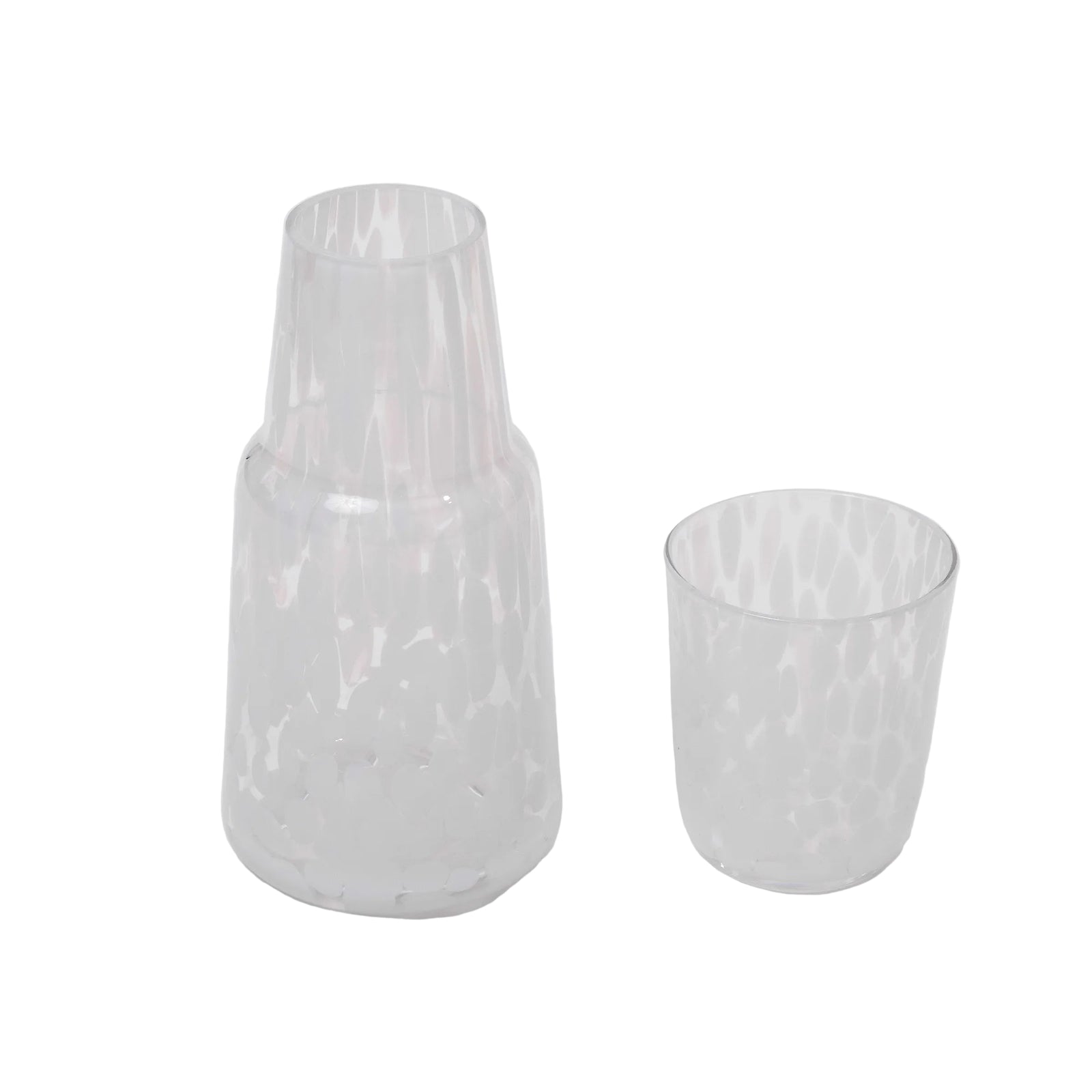 White Carafe and tumbler set