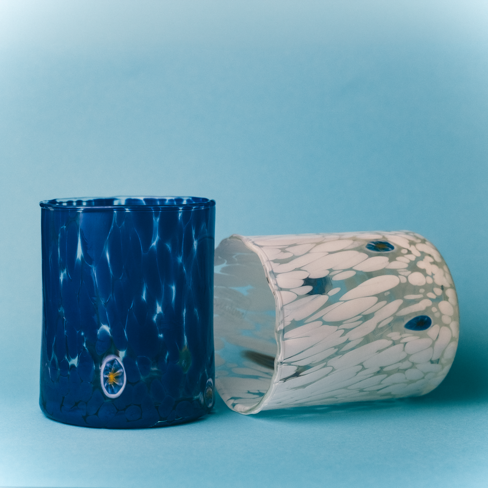 Murano Glass Tumbler, Blue