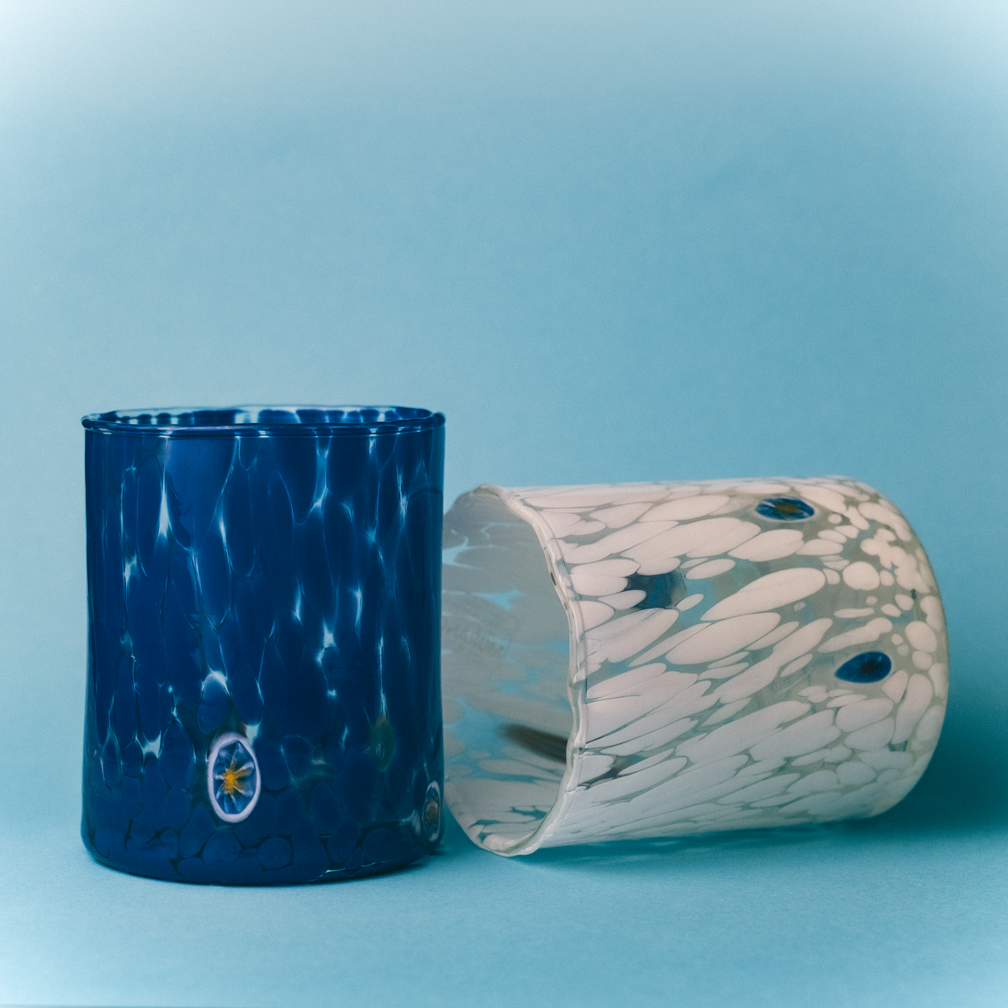 Murano Glass Tumbler, Blue