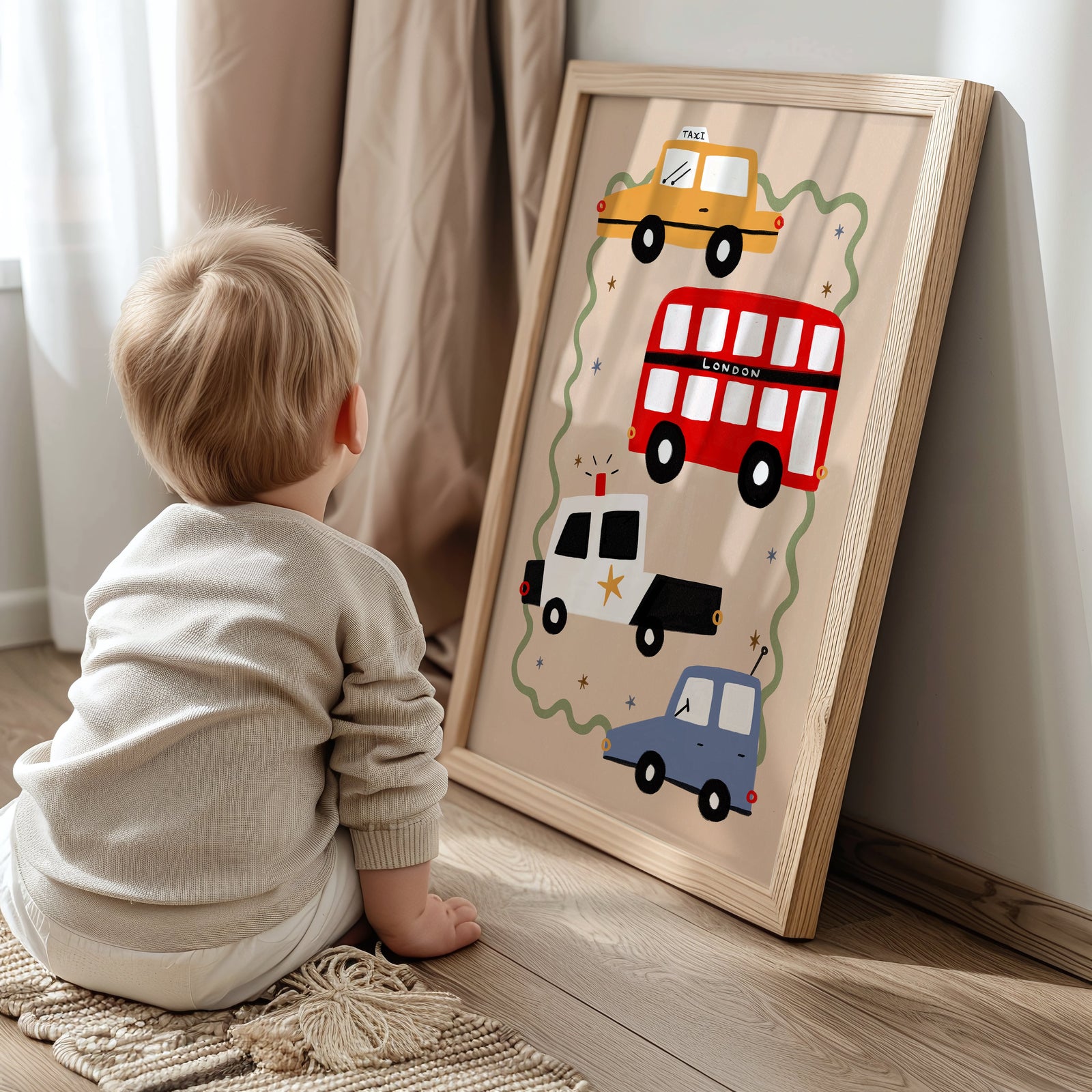 Cars | Nursery Transport Print | UNFRAMED