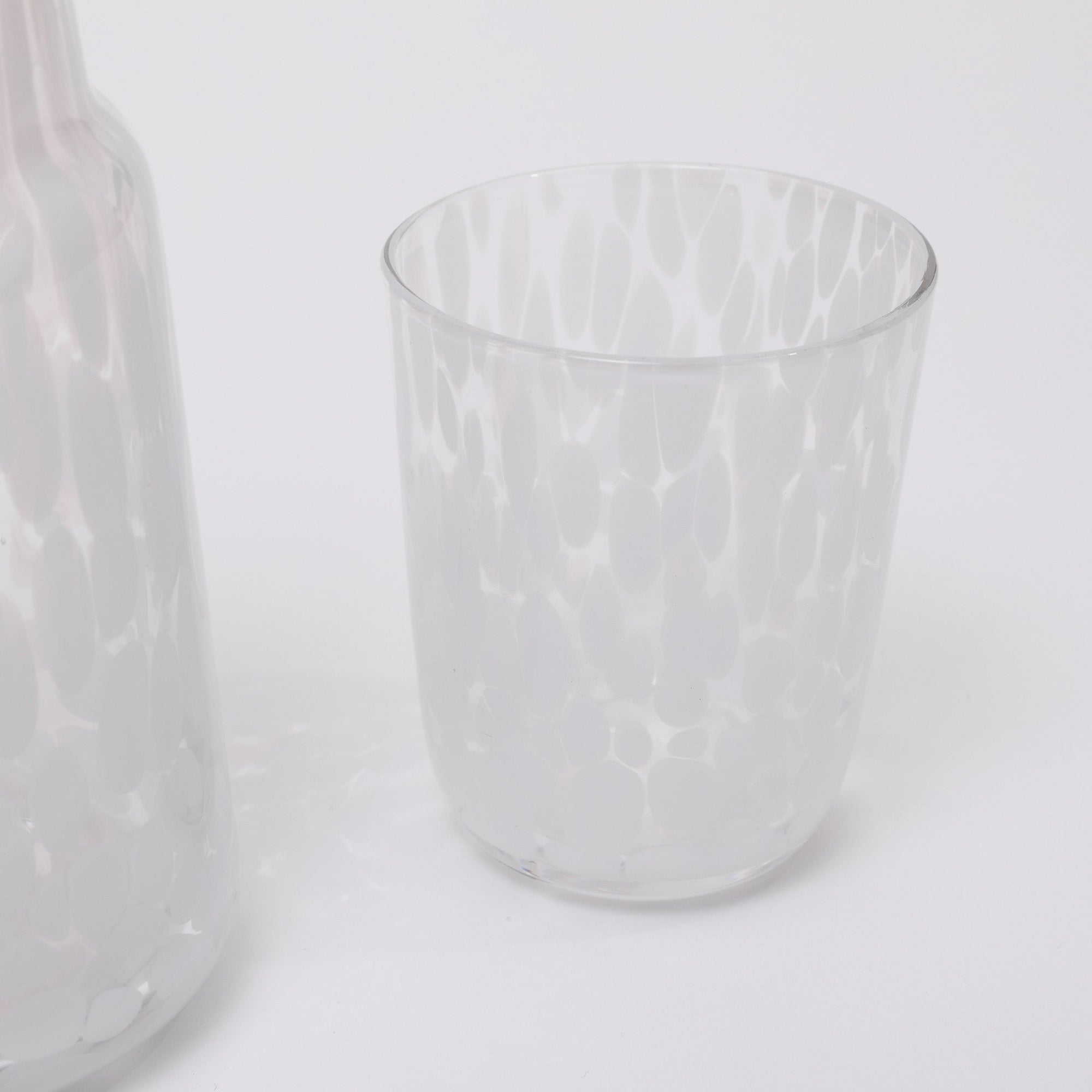 White Carafe and tumbler set
