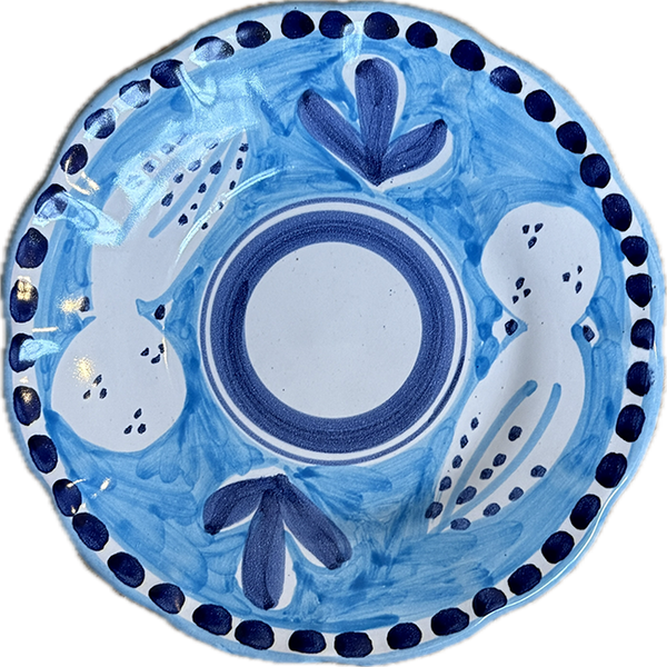 Amalfi Plate 16 cm Sky Blue Octopus