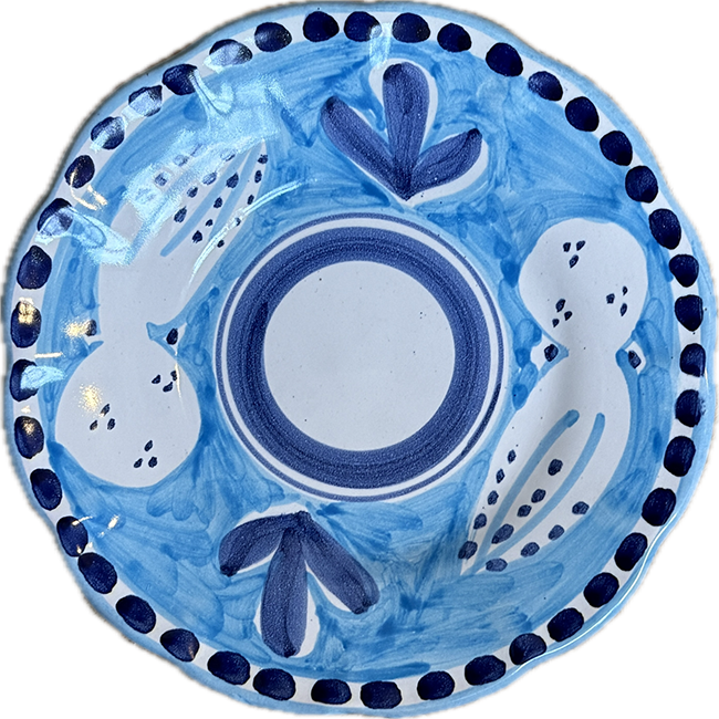Amalfi Plate 16 cm Sky Blue Octopus