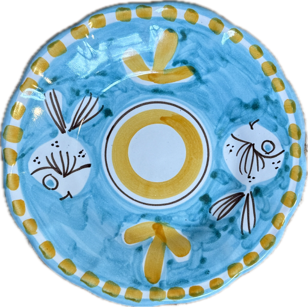 Amalfi Plate 16 cm Green Fish