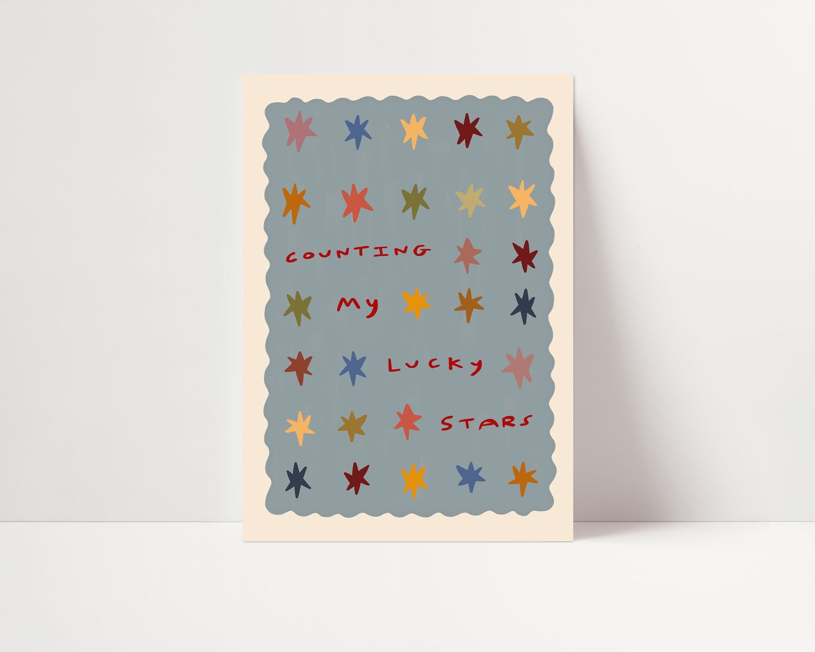 Counting Lucky Stars | Nursery Print | UNFRAMED