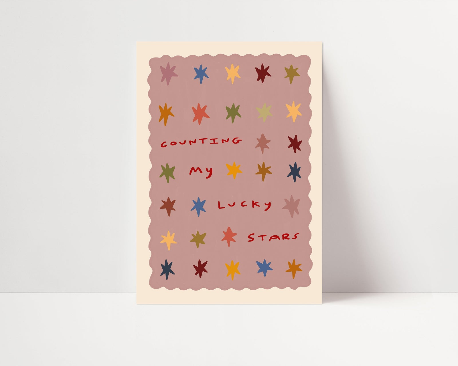 Counting Lucky Stars | Nursery Print | UNFRAMED