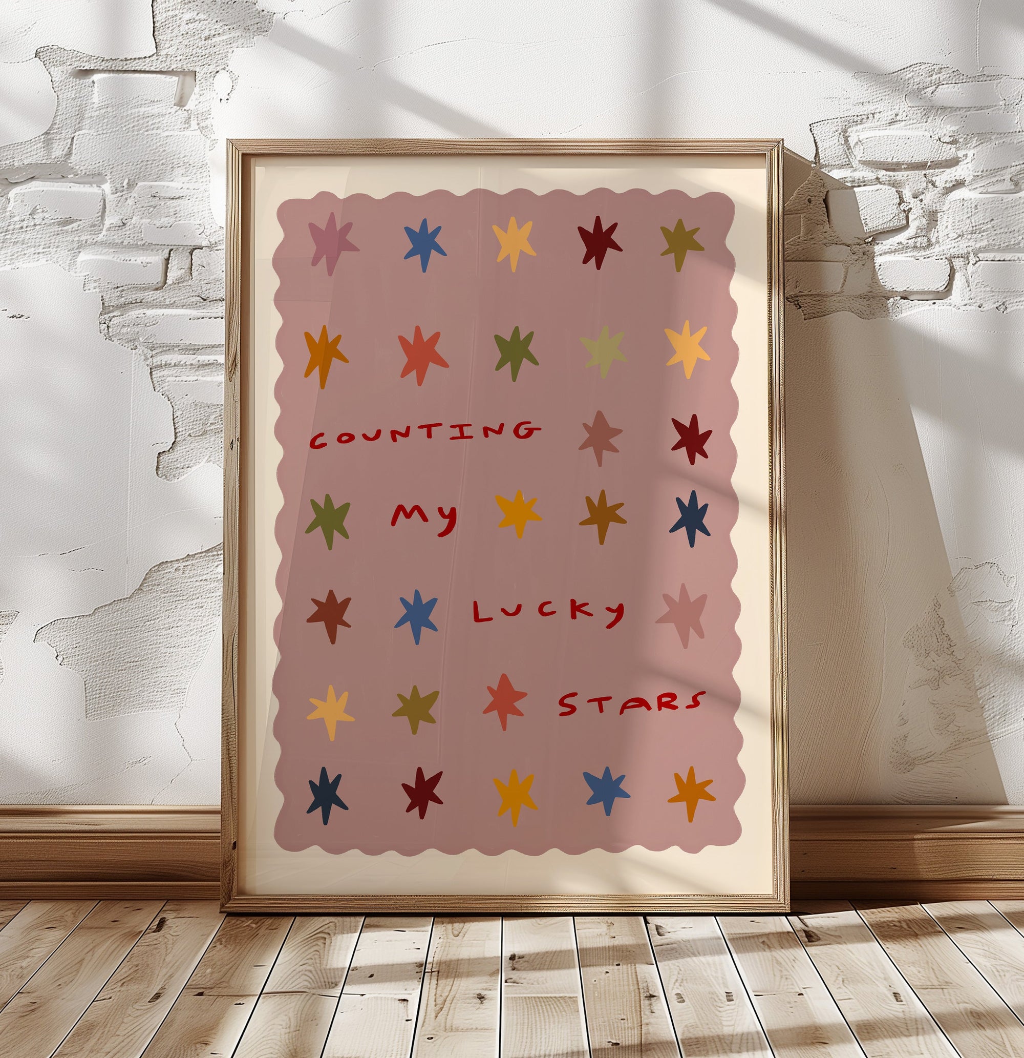 Counting Lucky Stars | Nursery Print | UNFRAMED