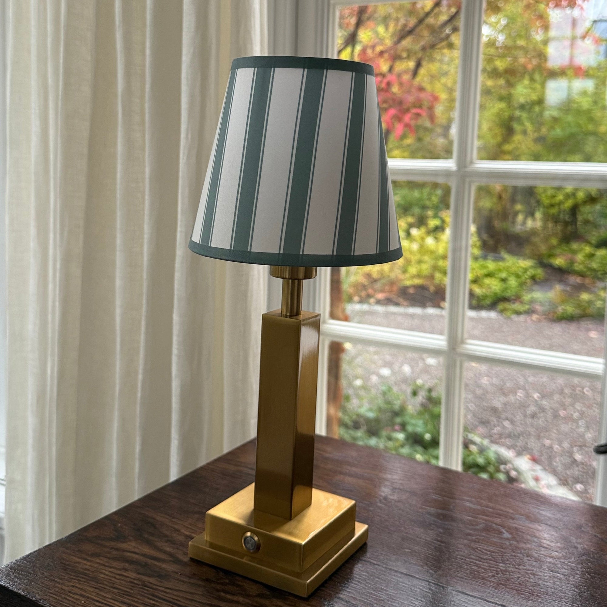 Lampshade Green Stripes