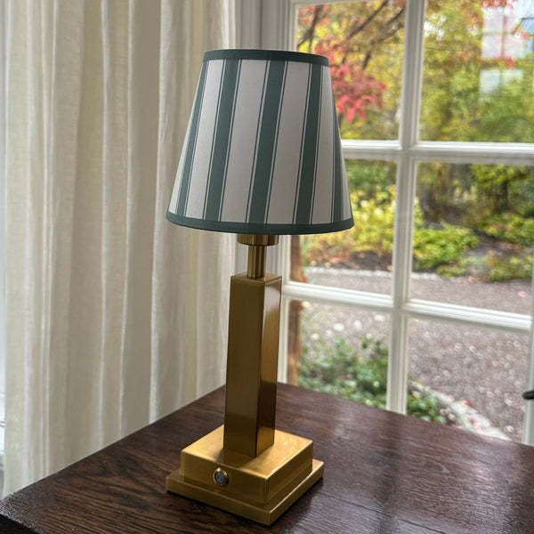 Lampshade Green Stripes