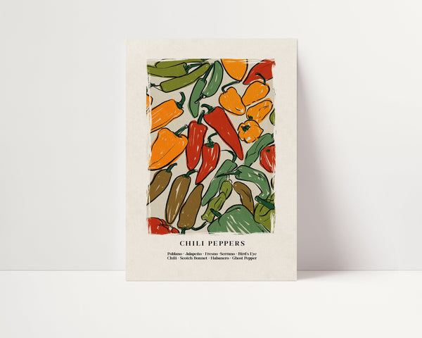 Chili Peppers | Chilies Print | UNFRAMED