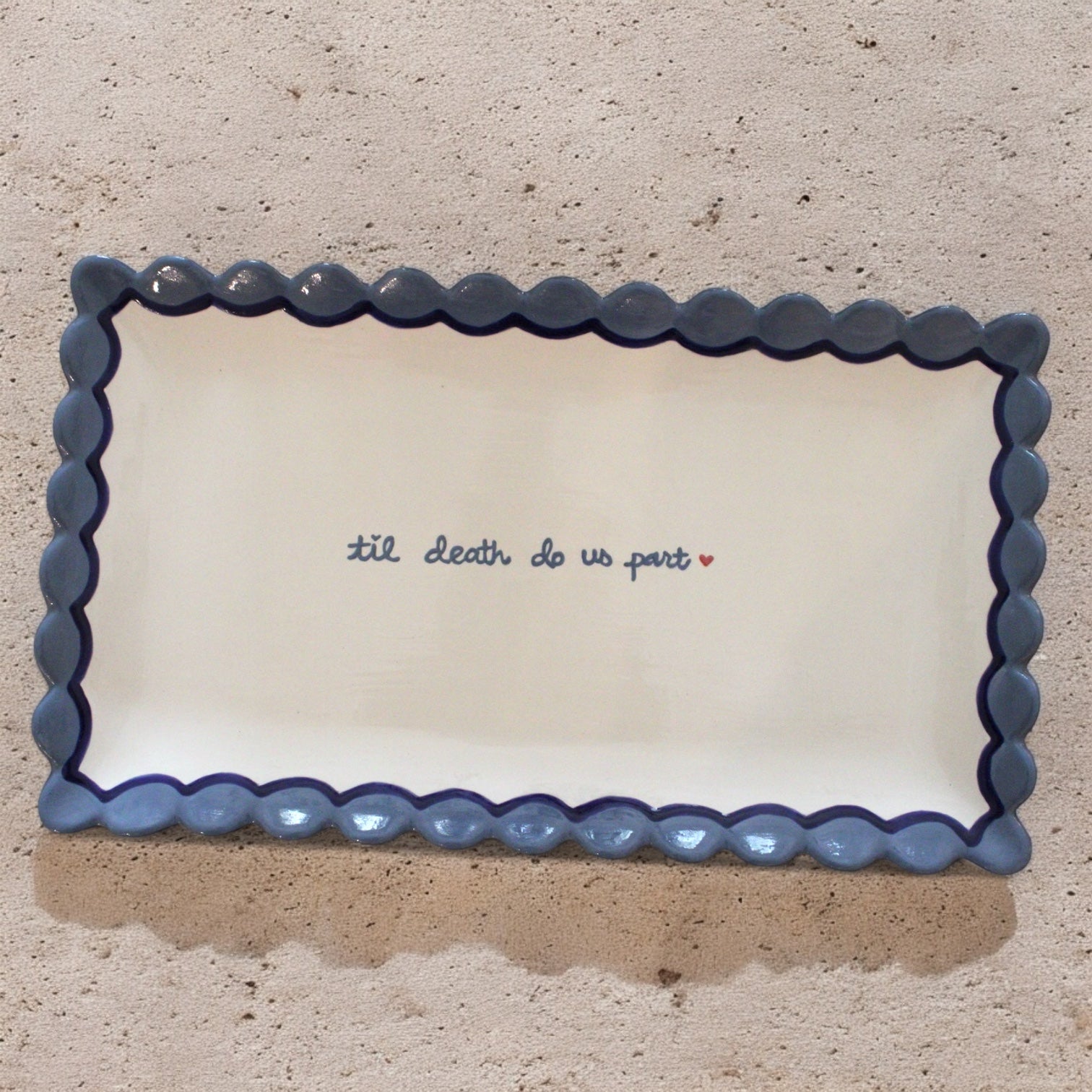 Custom Hand-painted Scalloped Tray