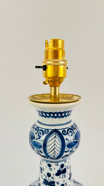 Antique Delft ‘Knobbelvaas’ Lamp
