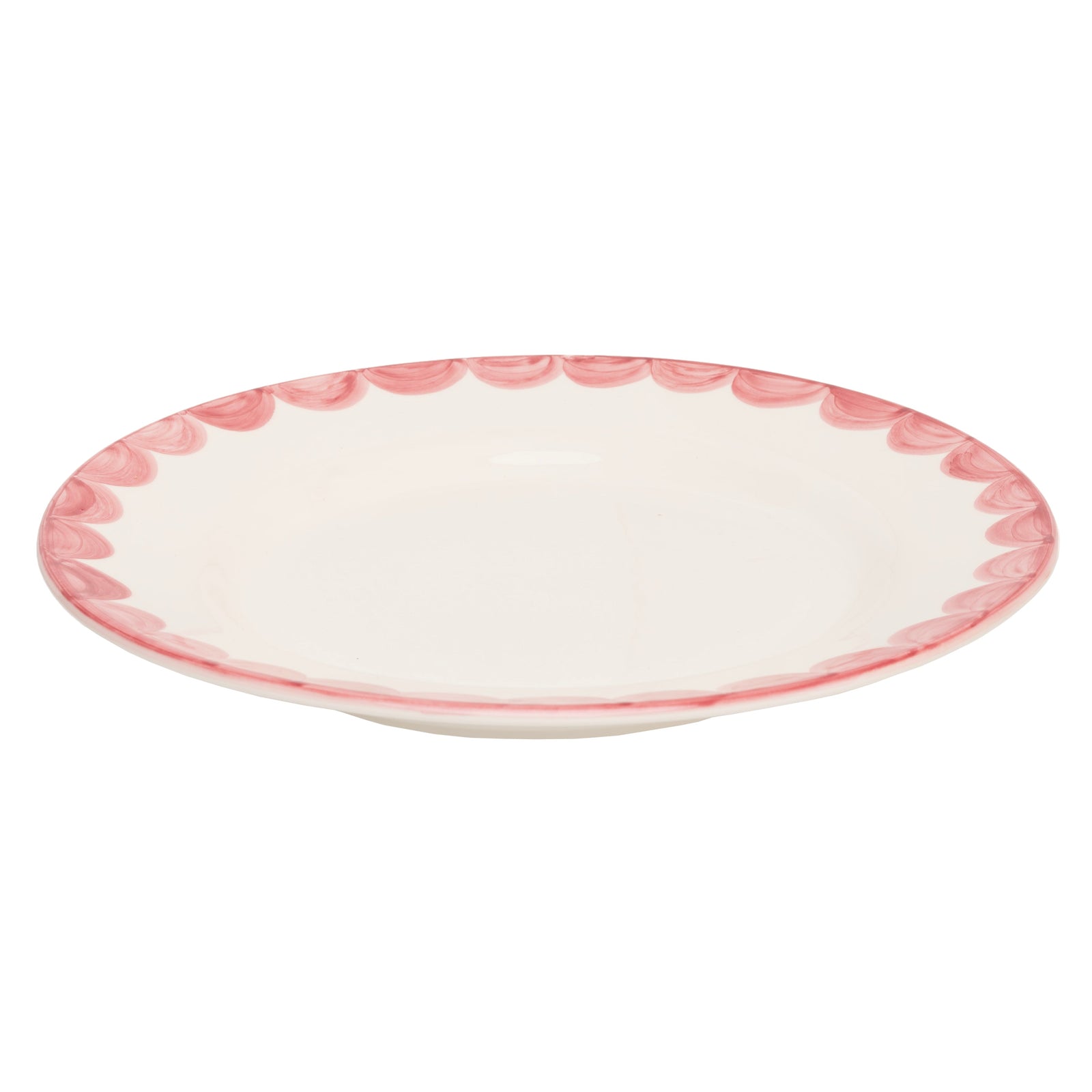Pink Scallop Dinner Plate