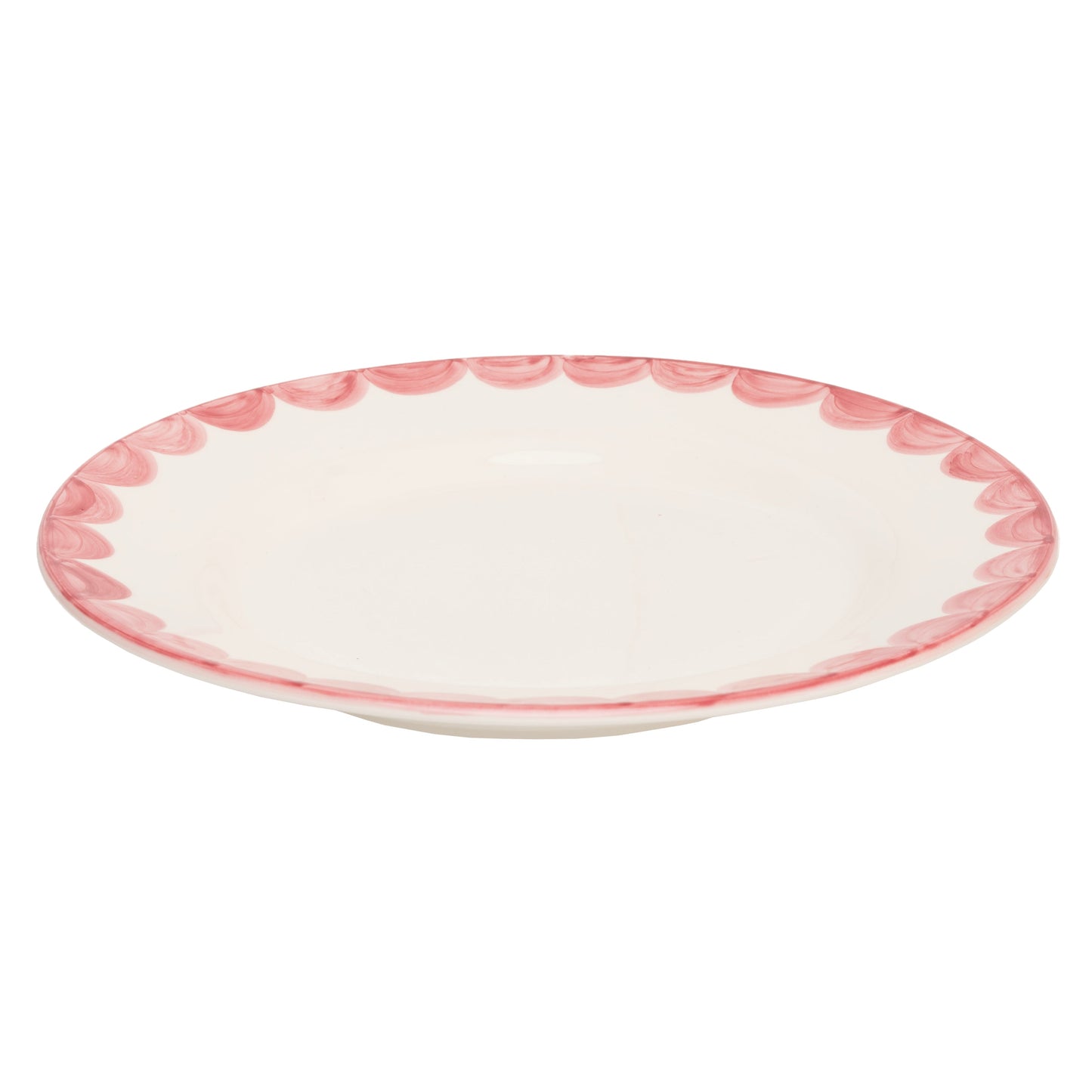 Pink Scallop Dinner Plate