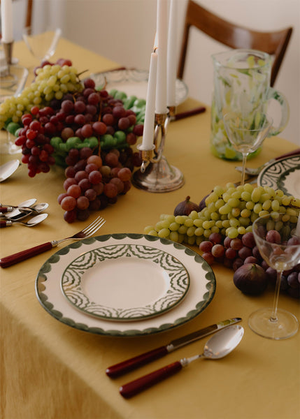 Green Scallop Dinner Plate