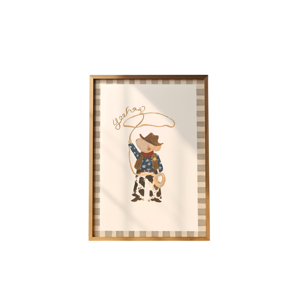 Cowboy Mouse Art Print