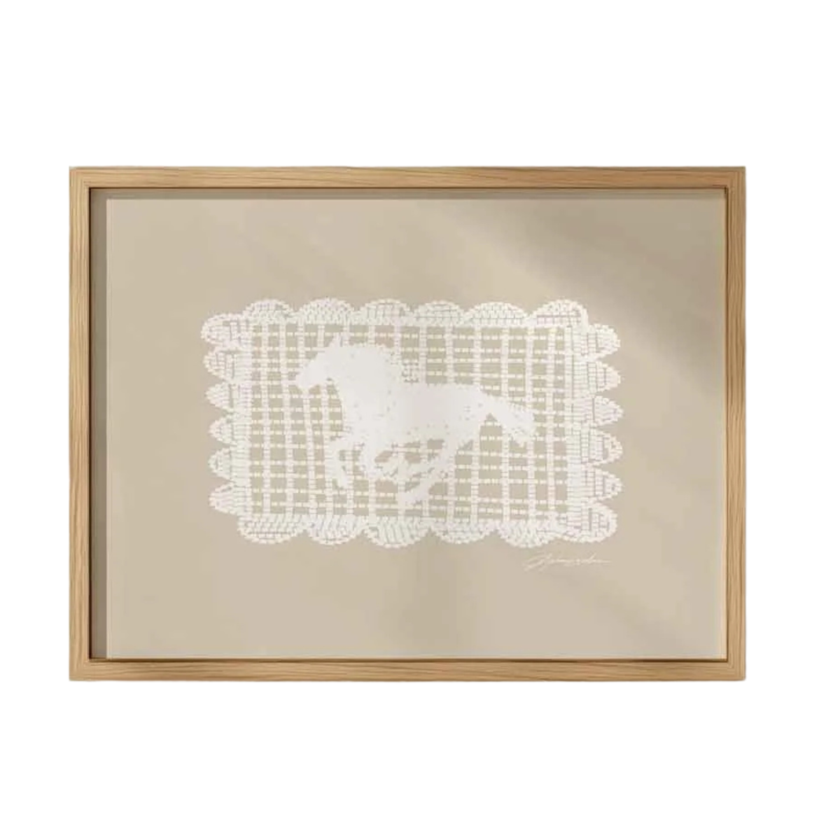 Crochet Horse Art Print