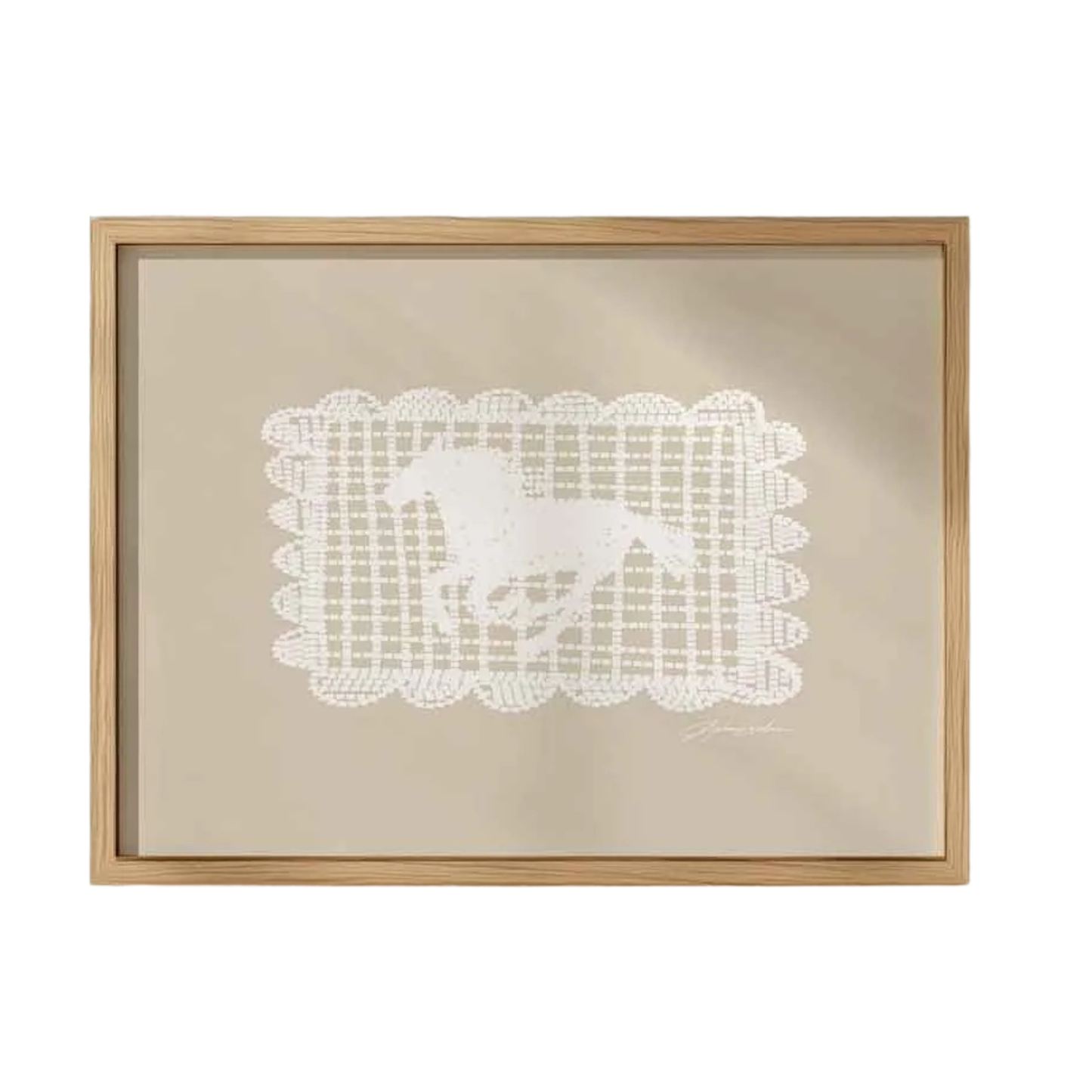 Crochet Horse Art Print