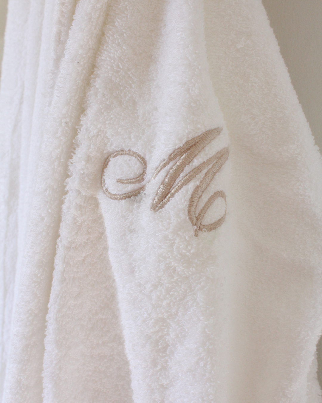 White Cotton Terry Bathrobe, 450 g/m²