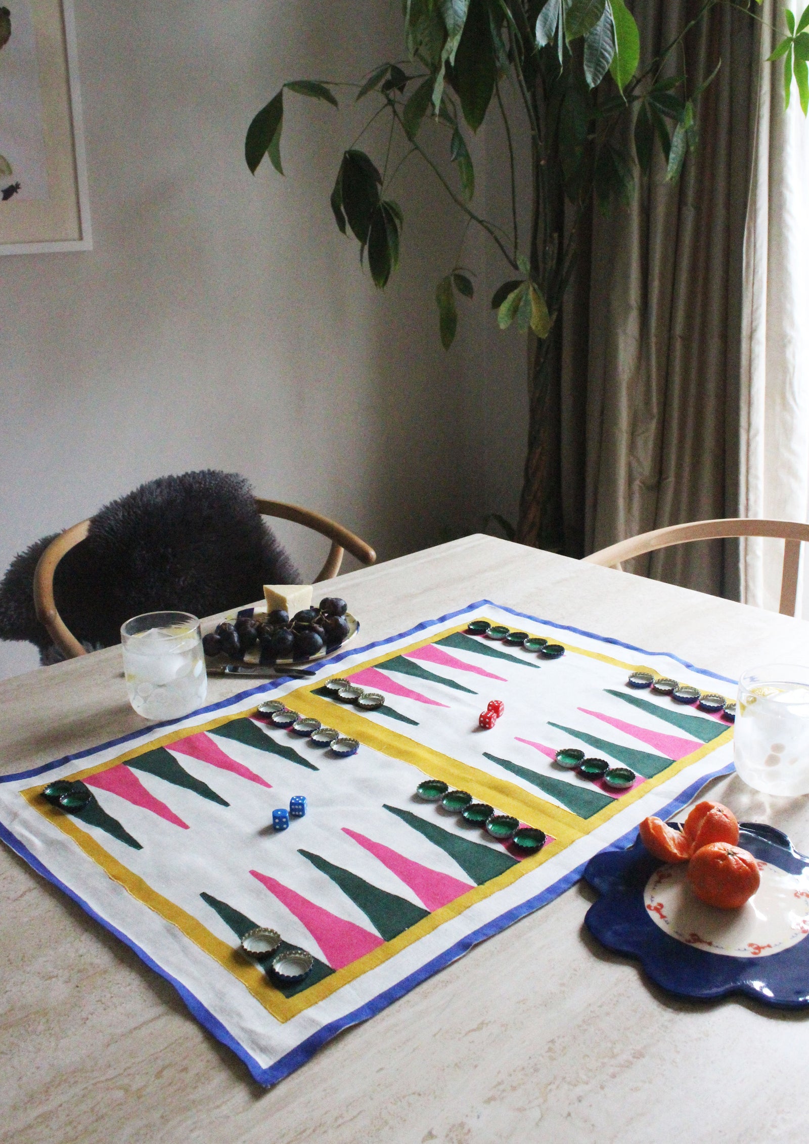 Backgammon Tea Towel