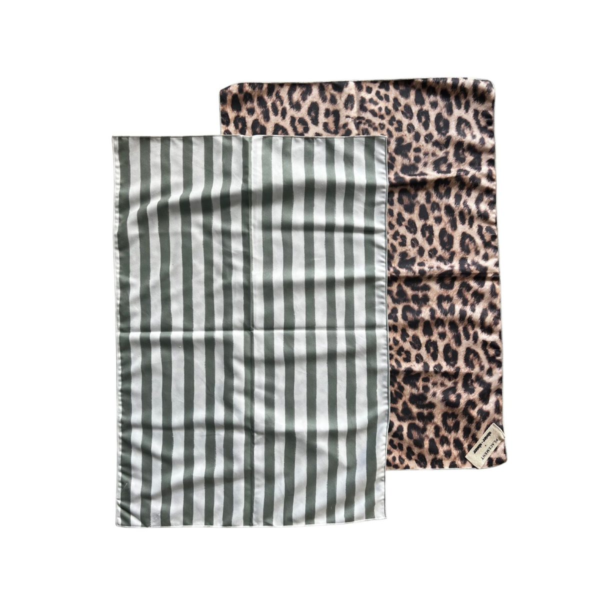 Decorative Cleaning Cloth x 2 Green Stripe - Between Us