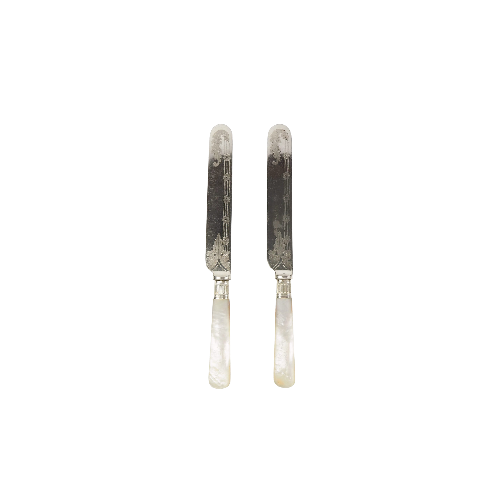 Pair of Antique Silver Plate Knives