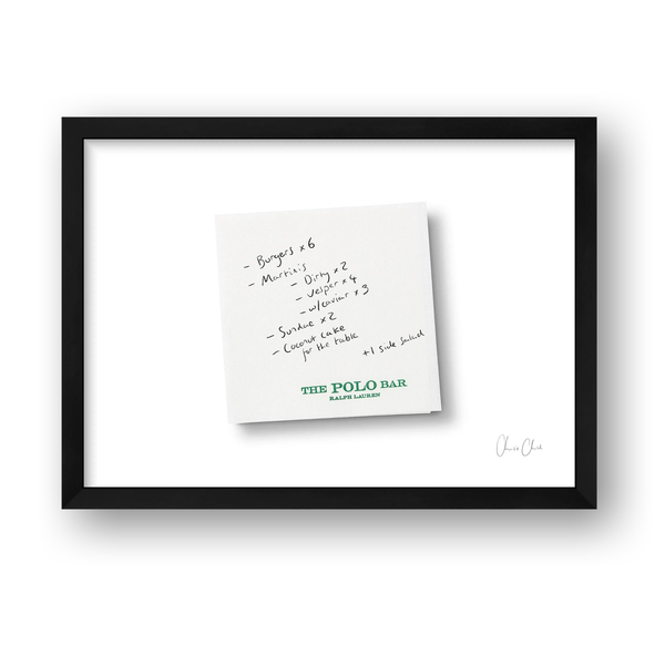 Napkin at The Polo Bar Print