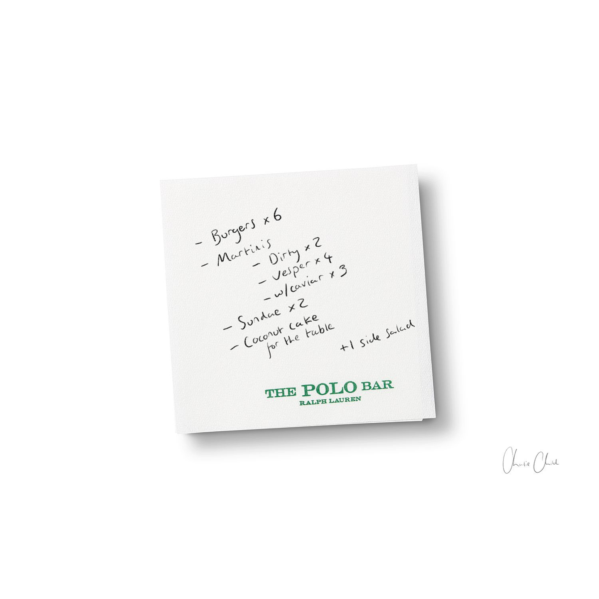Napkin at The Polo Bar Print