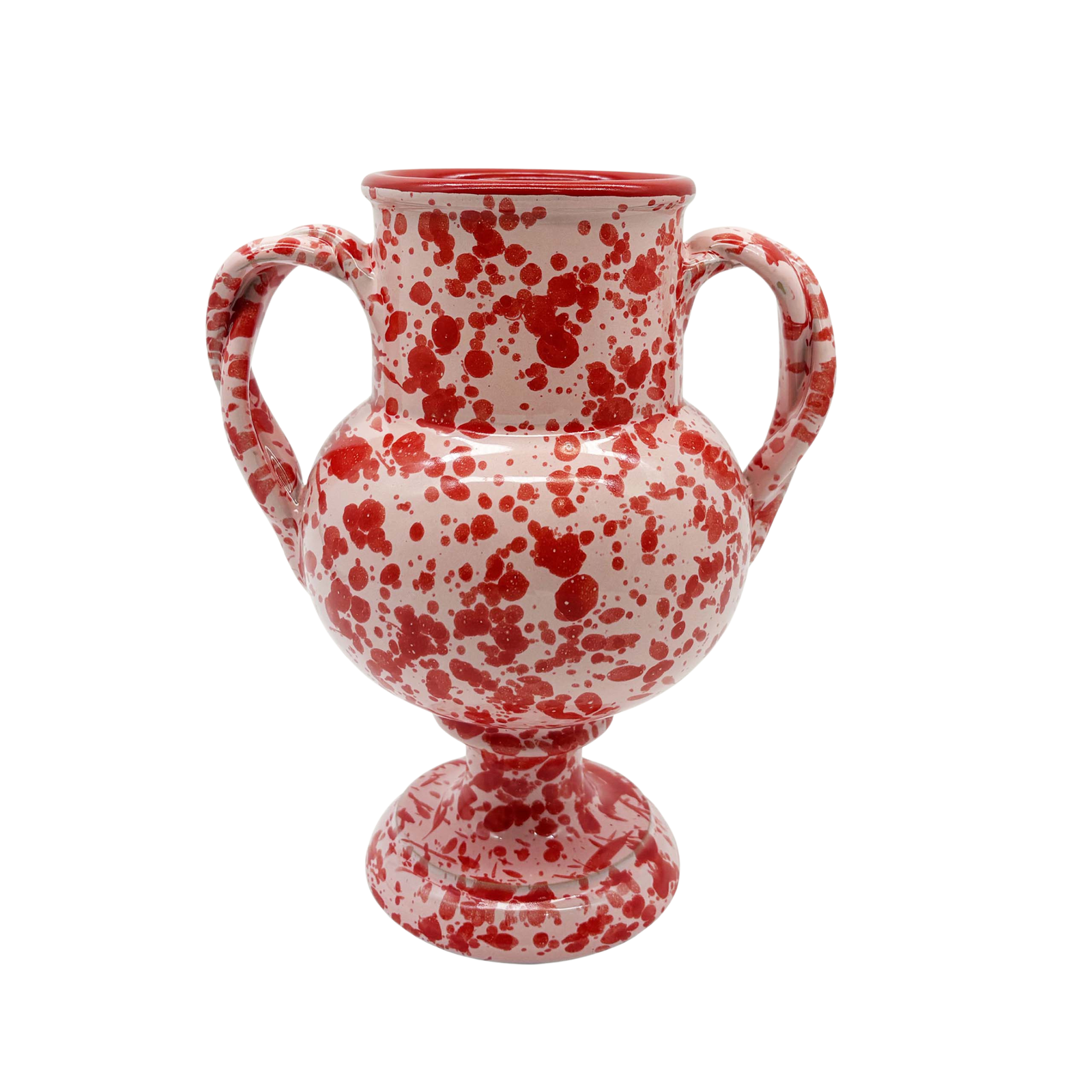 Splatterware Two Handle Vase