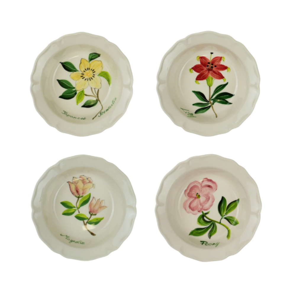 Set of 4 Botanica Soup Plates
