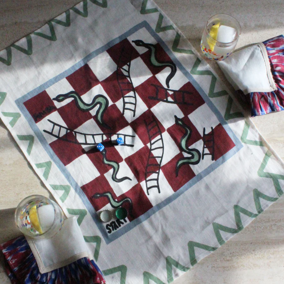 Snakes & Ladders Tea Towel