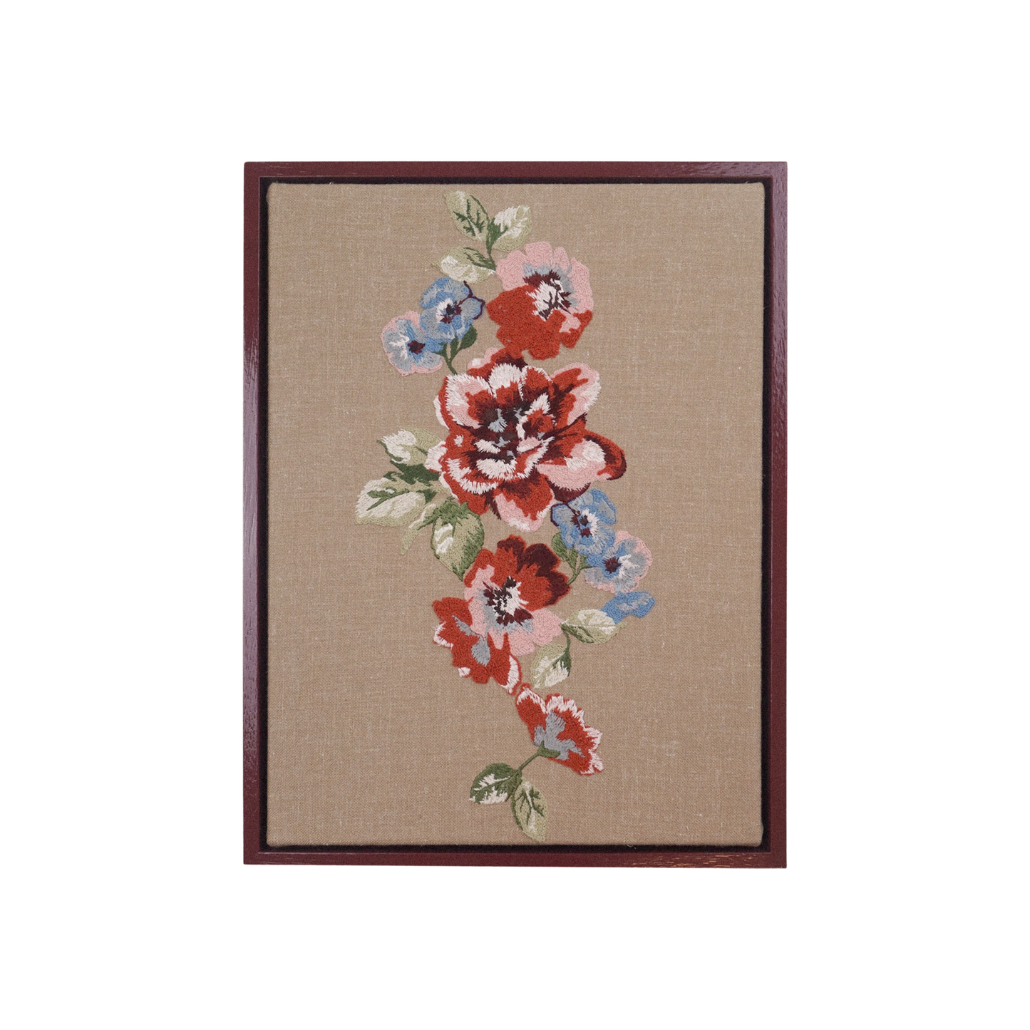 Rosa Framed Embroidered Art Canvas