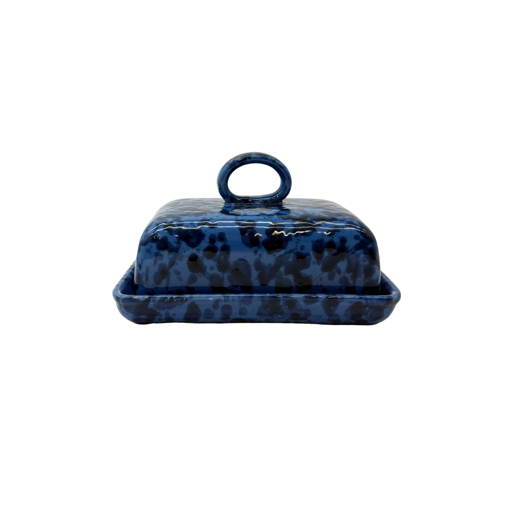 Splatterware Butter Dish