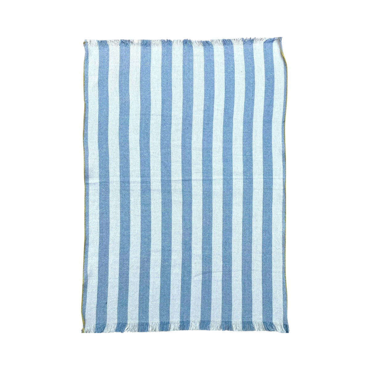 Blue Fresh Fella Tea Towel | Block-Printed Cotton | 18x26 in