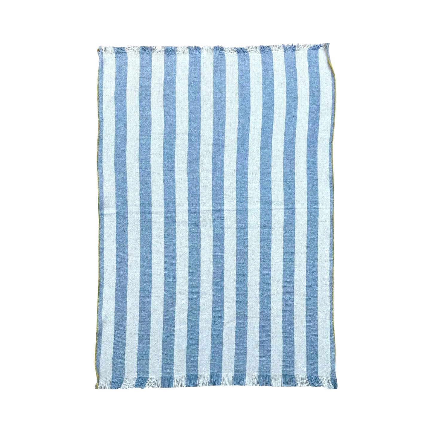 Blue Fresh Fella Tea Towel | Block-Printed Cotton | 18x26 in