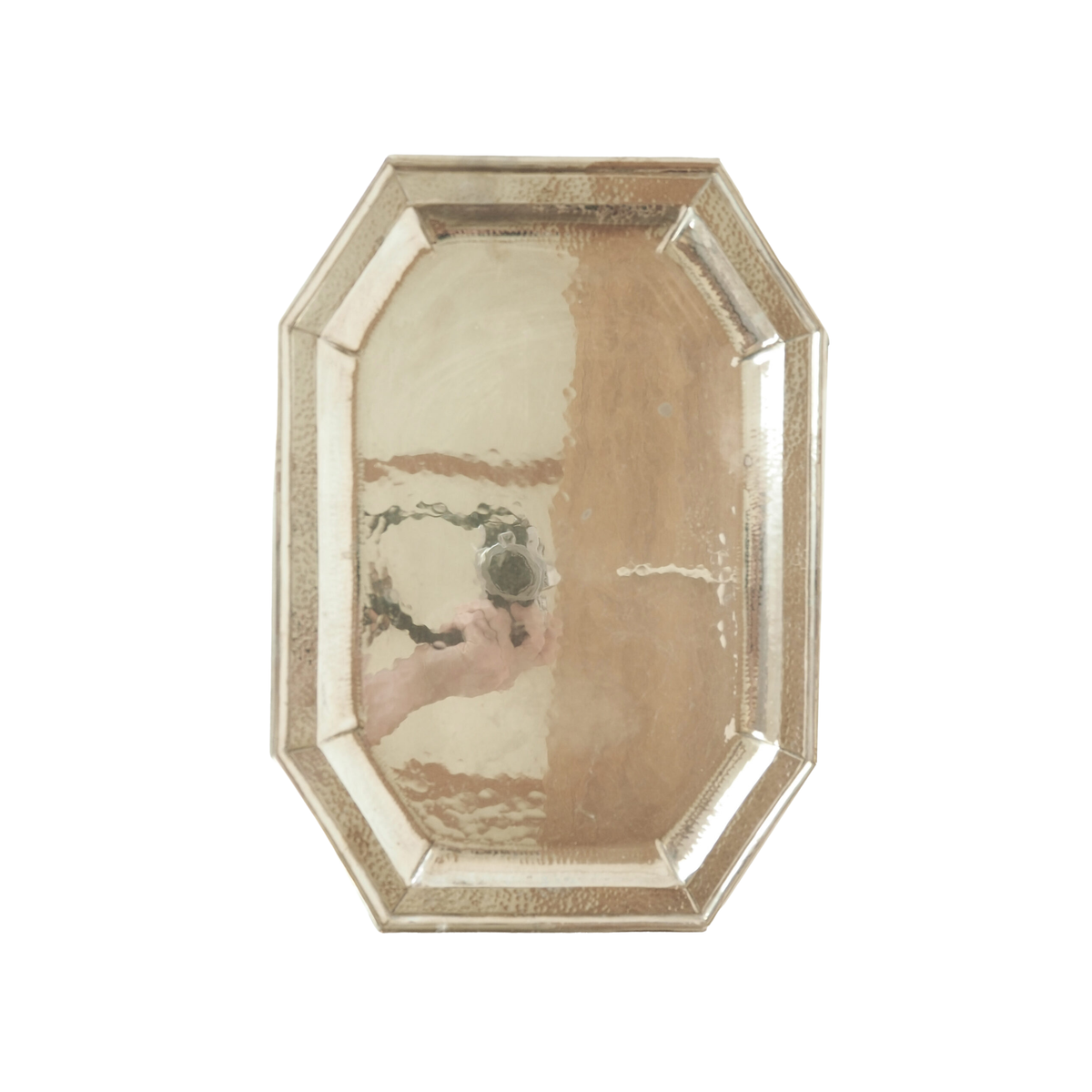 Antique Silver Plate Octagonal Tray